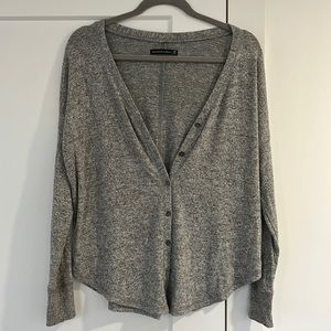 Cozy soft gray cardigan. Abercrombie and Fitch